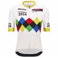 Herren Santini UCI Gravel Weltmeisterschaft trikot Flandern 2024-Weiss