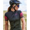 Cross Lady Radtrikot Damen kurzarm dunkelgrün/schwarz (E22-4400) Cross Lady Radtrikot Damen kurzarm dunkelgrün/schwarz (E22-4400)