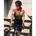 GORDONA Radtrikot Damen kurzarm schwarz/olivgrün/rot (E21-4120)