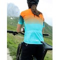 Cross Lady Radtrikot Damen kurzarm türkis/orange (E22-4180) Cross Lady Radtrikot Damen kurzarm türkis/orange (E22-4180)