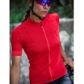 Promessa Jacquard Radtrikot Damen kurzarm rot Promessa Jacquard Radtrikot Damen kurzarm rot
