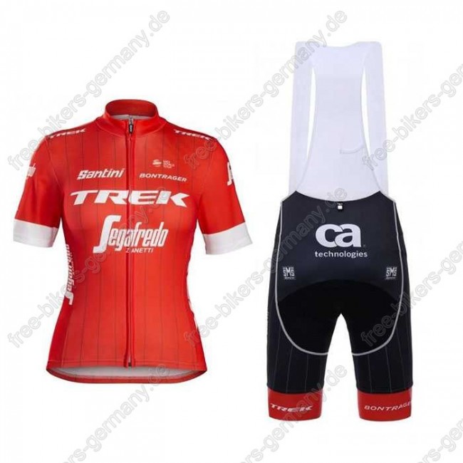 Trek Segafredo Damen Radbekleidung Satz Trikot Kurzarm+Trägerhosen Sets Trek Segafredo Damen Radbekleidung Satz Trikot Kurzarm+Trägerhosen Sets
