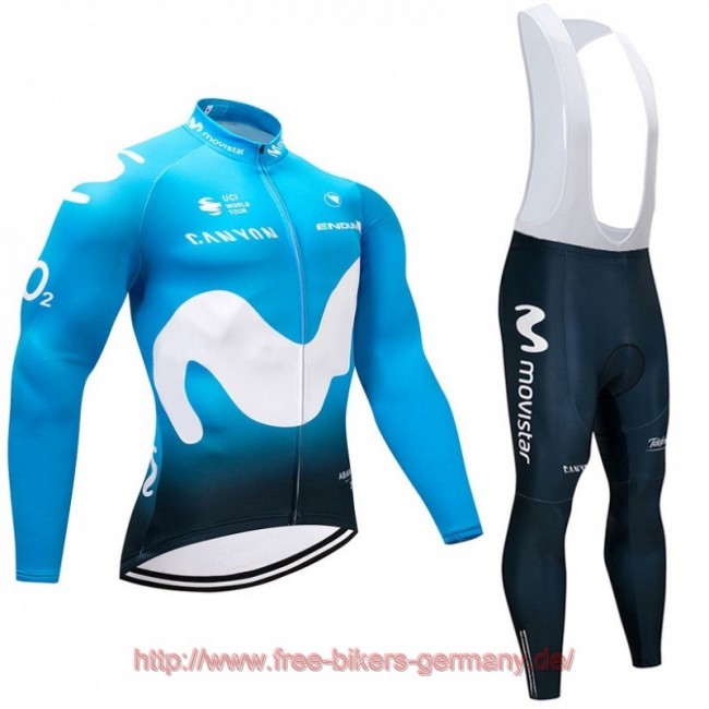 2018 Movistar Fahrradbekleidung Radtrikot Satz Langarm und Lange Tr 2018 Movistar Fahrradbekleidung Radtrikot Satz Langarm und Lange Tr