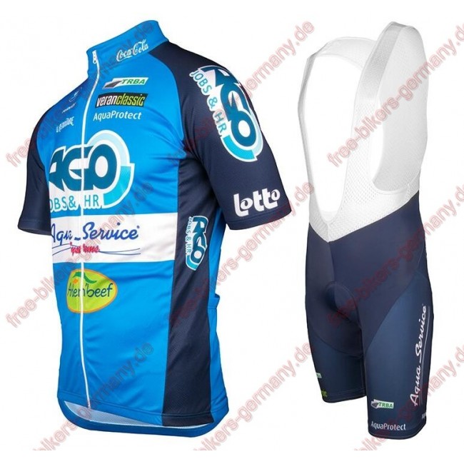 Radsport AGO-AQUA SERVICE 2018 Radbekleidung Satz Trikot Kurzarm+Trägerh Radsport AGO-AQUA SERVICE 2018 Radbekleidung Satz Trikot Kurzarm+Trägerh