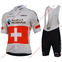Radsport Team Ag2r La Mondiale 2018 Swiss Champion Radbekleidung Satz Trikot Kurzarm+Trägerh Radsport Team Ag2r La Mondiale 2018 Swiss Champion Radbekleidung Satz Trikot Kurzarm+Trägerh