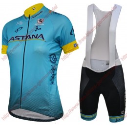 Radsport Astana 2018 Damen Radbekleidung Satz Trikot Kurzarm+Trägerh Radsport Astana 2018 Damen Radbekleidung Satz Trikot Kurzarm+Trägerh