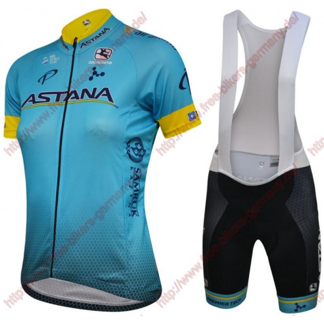 Radsport Astana 2018 Damen Radbekleidung Satz Trikot Kurzarm+Trägerh Radsport Astana 2018 Damen Radbekleidung Satz Trikot Kurzarm+Trägerh