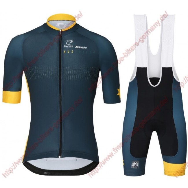 Radsport TEAM AUSTRALIA 2018 CA Radbekleidung Satz Trikot Kurzarm+Trägerh Radsport TEAM AUSTRALIA 2018 CA Radbekleidung Satz Trikot Kurzarm+Trägerh
