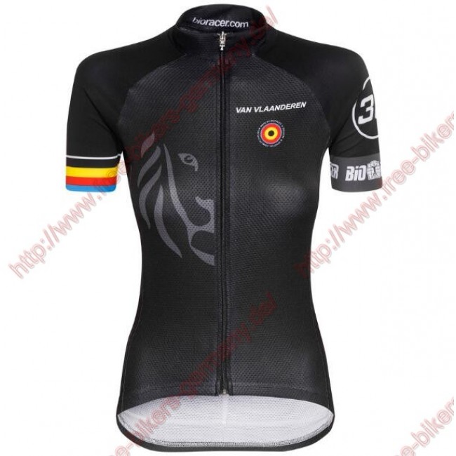 Radsport Bioracer Van Vlaanderen Damen schwarz 2018 Trikot Kurzarm Radsport Bioracer Van Vlaanderen Damen schwarz 2018 Trikot Kurzarm