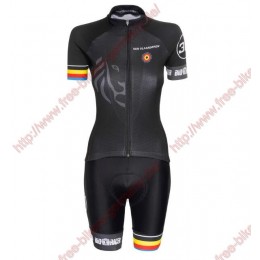 Radsport Bioracer Van Vlaanderen Damen schwarz 2018 Radbekleidung Satz Trikot Kurzarm+Trägerh Radsport Bioracer Van Vlaanderen Damen schwarz 2018 Radbekleidung Satz Trikot Kurzarm+Trägerh