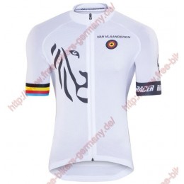 Radsport Bioracer Van Vlaanderen Weiß schwarz 2018 Trikot Kurzarm Radsport Bioracer Van Vlaanderen Weiß schwarz 2018 Trikot Kurzarm
