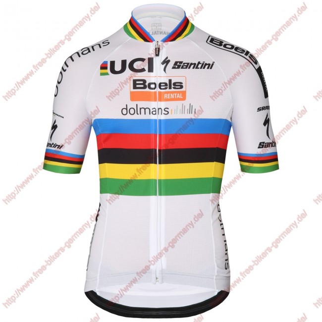 Radsport Boels Dolmans 2018 World Champion Trikot Kurzarm Radsport Boels Dolmans 2018 World Champion Trikot Kurzarm