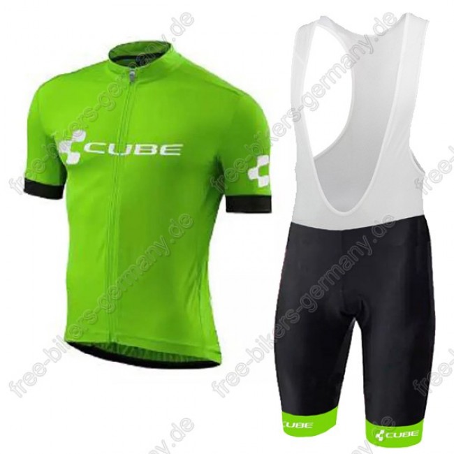 Cube Grün Radbekleidung Satz Trikot Kurzarm+Trägerhosen  Cube Grün Radbekleidung Satz Trikot Kurzarm+Trägerhosen