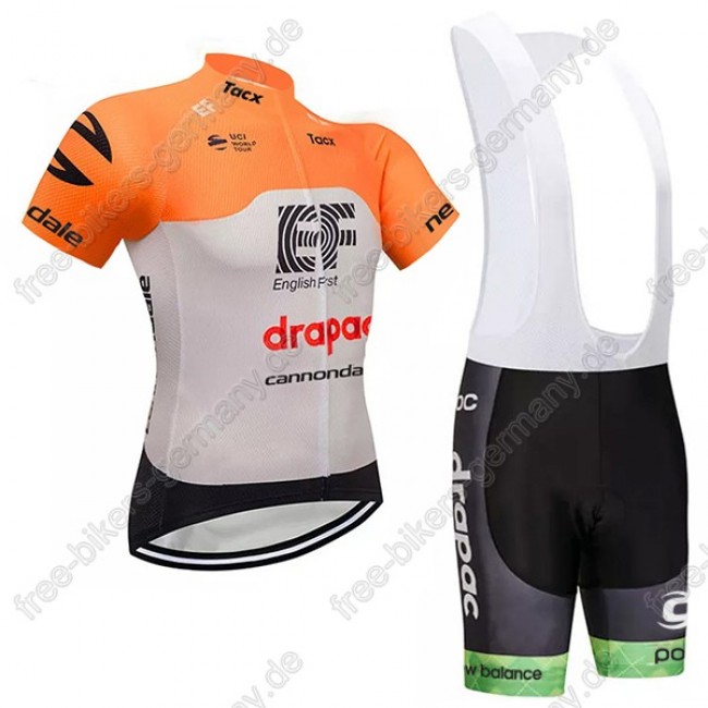 Cannondale Drapac Orange Radbekleidung Satz Trikot Kurzarm+Trägerhosen  Cannondale Drapac Orange Radbekleidung Satz Trikot Kurzarm+Trägerhosen