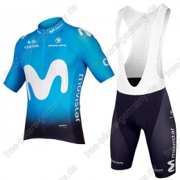 Movistar Team Radbekleidung Satz Trikot Kurzarm+Trägerhosen S Movistar Team Radbekleidung Satz Trikot Kurzarm+Trägerhosen S