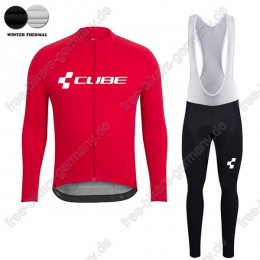 Profiteam 2018 Cube rot winter thermal fleece Fahrradbekleidung Trikot Langarm+Lang Tr Profiteam 2018 Cube rot winter thermal fleece Fahrradbekleidung Trikot Langarm+Lang Tr