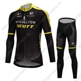 Mitchelton-Scott Pro Profiteam 2018 Fahrradbekleidung Trikot Langarm+Lang