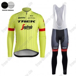 Profiteam 2018 TREK SEGAFREDO Pro gelb Winter Fahrradbekleidung Trikot Langarm+Lang Tr