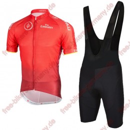 Profiteam 2018 Dubai Tour rot Radbekleidung Satz Trikot Kurzarm+Trägerh Profiteam 2018 Dubai Tour rot Radbekleidung Satz Trikot Kurzarm+Trägerh