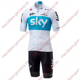 Profiteam 2018 TEAM SKY Weiß Fahrradbekleidung Trikot Kurzarm