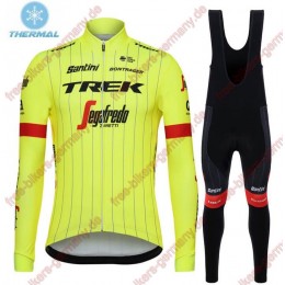 Profiteam 2018 Trek Segafredo thermique fluo gelb Fahrradbekleidung Trikot Langarm+Lang Tr Profiteam 2018 Trek Segafredo thermique fluo gelb Fahrradbekleidung Trikot Langarm+Lang Tr