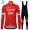 Profiteam 2018 Trek Segafredo rot thermique Fahrradbekleidung Trikot Langarm+Lang Tr