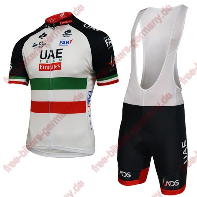 Profiteam 2018 UAE ITALIAN CHAMPION Radbekleidung Satz Trikot Kurzarm+Trägerh Profiteam 2018 UAE ITALIAN CHAMPION Radbekleidung Satz Trikot Kurzarm+Trägerh