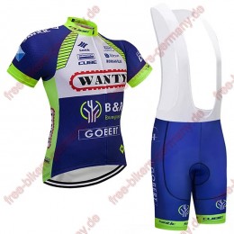 Profiteam 2018 Wanty Radbekleidung Satz Trikot Kurzarm+Trägerh