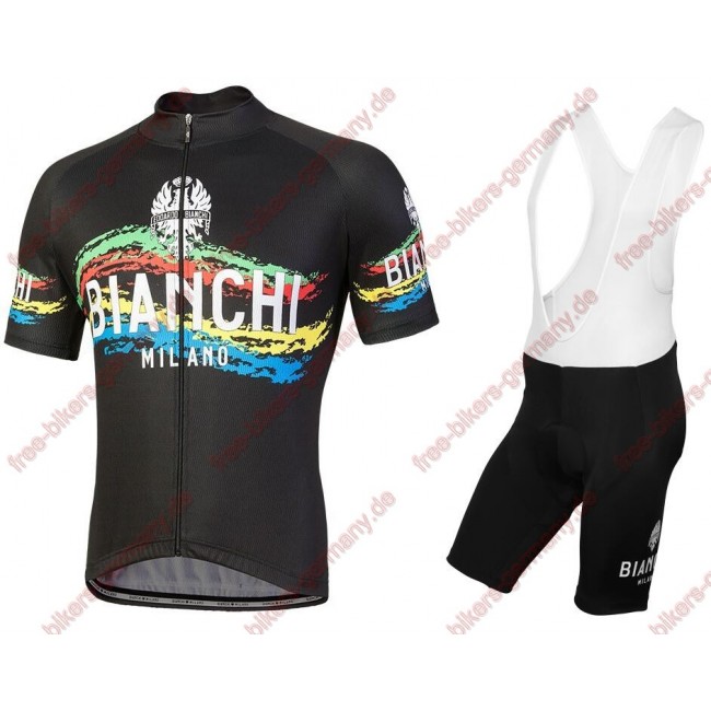 Profiteam 2018 Bianchi Milano Misegna schwarz Radbekleidung Satz Trikot Kurzarm+Trägerhosen Sets Profiteam 2018 Bianchi Milano Misegna schwarz Radbekleidung Satz Trikot Kurzarm+Trägerhosen Sets