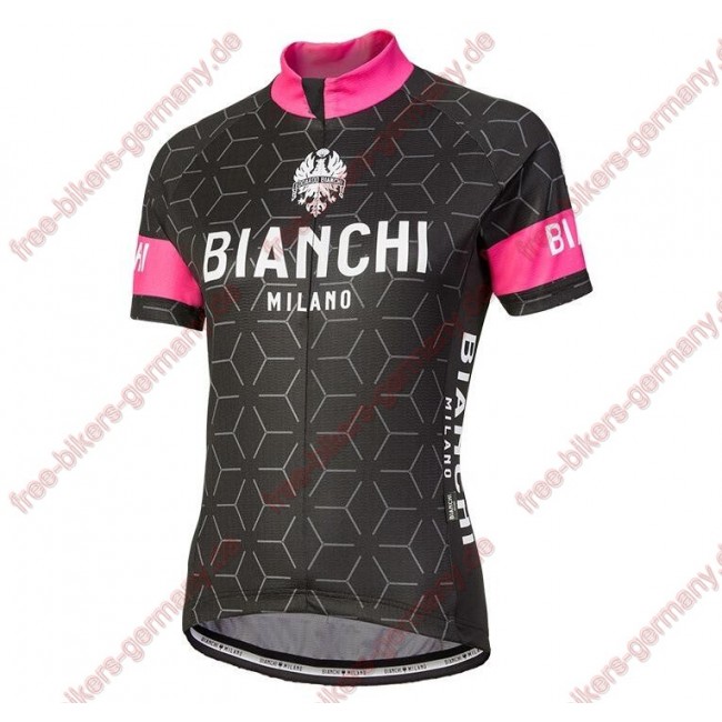Profiteam 2018 Bianchi Milano Nevola schwarz pink Damen Trikot Kurzarm Profiteam 2018 Bianchi Milano Nevola schwarz pink Damen Trikot Kurzarm