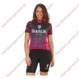 Profiteam 2018 Bianchi Milano Gravina pink Damen Fahrradbekleidung Trikot Kurzarm+Radhose Profiteam 2018 Bianchi Milano Gravina pink Damen Fahrradbekleidung Trikot Kurzarm+Radhose