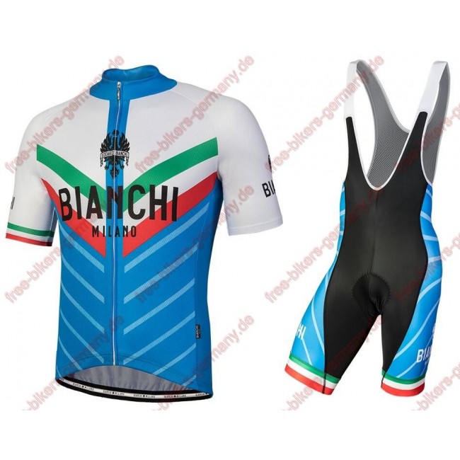 Profiteam 2018 Bianchi Milano Tiera Blau Weiß Radbekleidung Satz Trikot Kurzarm+Trägerhosen Sets Profiteam 2018 Bianchi Milano Tiera Blau Weiß Radbekleidung Satz Trikot Kurzarm+Trägerhosen Sets