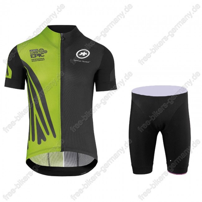 Assos SS.Capeepicx Equipe Trikot Kurzarm+Fahrradhose Grün schw Assos SS.Capeepicx Equipe Trikot Kurzarm+Fahrradhose Grün schw