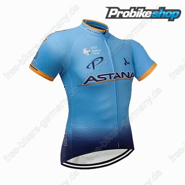 Astana blau Trikot Kurz Astana blau Trikot Kurz