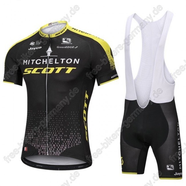 Mitchelton Scott Radbekleidung Satz Trikot Kurzarm+Trägerhosen  Mitchelton Scott Radbekleidung Satz Trikot Kurzarm+Trägerhosen