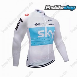 Sky Weiß blau Trikot Langarm 2018 Sky Weiß blau Trikot Langarm 2018