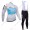 Sky Weiß blau Fahrradbekleidung Trikot Langarm+Lang Trägerh