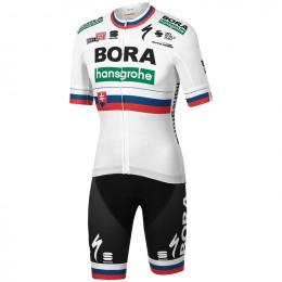 Fahrradbekleidung Radsport 2020 BORA-hansgrohe Slovakian Champion Radbekleidung Satz Trikot Kurzarm+Fahrradhose Se