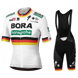 Fahrradbekleidung Radsport 2020 BORA-hansgrohe Deutscher Meister Radbekleidung Satz Trikot Kurzarm+Trägerhosen Se