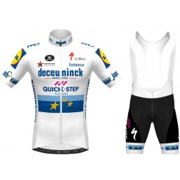 Fahrradbekleidung Radsport 2020 DECEUNINCK QUICK-STEP European Champion Radbekleidung Satz Trikot Kurzarm+Trägerhosen Fahrradbekleidung Radsport 2020 DECEUNINCK QUICK-STEP European Champion Radbekleidung Satz Trikot Kurzarm+Trägerhosen