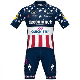 Fahrradbekleidung Radsport 2020 DECEUNINCK QUICK-STEP USA Zeitfahrmeister Radbekleidung Satz Trikot Kurzarm+Fahrradhos Fahrradbekleidung Radsport 2020 DECEUNINCK QUICK-STEP USA Zeitfahrmeister Radbekleidung Satz Trikot Kurzarm+Fahrradhos