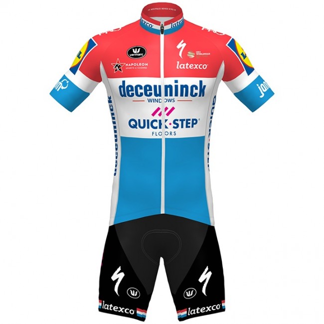 Fahrradbekleidung Radsport 2020 DECEUNINCK QUICK-STEP Luxembourgian Champion Radbekleidung Satz Trikot Kurzarm+Fahrrad Fahrradbekleidung Radsport 2020 DECEUNINCK QUICK-STEP Luxembourgian Champion Radbekleidung Satz Trikot Kurzarm+Fahrrad