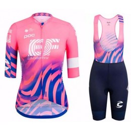 Fahrradbekleidung Radsport 2020 Damen EF Education First Radbekleidung Satz Trikot Kurzarm+Trägerhosen Se