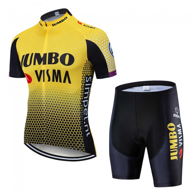 Fahrradbekleidung Radsport 2020 TEAM JUMBO-VISMA Radbekleidung Satz Trikot Kurzarm+Fahrradhose Se Fahrradbekleidung Radsport 2020 TEAM JUMBO-VISMA Radbekleidung Satz Trikot Kurzarm+Fahrradhose Se