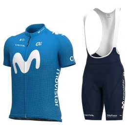 Fahrradbekleidung Radsport 2020 Movistar Radbekleidung Satz Trikot Kurzarm+Trägerhosen Se