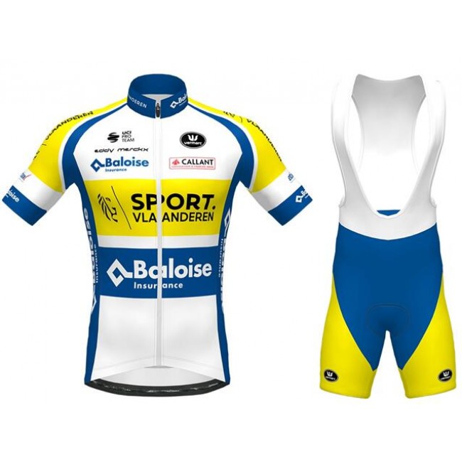 Fahrradbekleidung Radsport 2020 Sport Vlaanderen-Baloise Vermarc Radbekleidung Satz Trikot Kurzarm+Trägerhosen Se Fahrradbekleidung Radsport 2020 Sport Vlaanderen-Baloise Vermarc Radbekleidung Satz Trikot Kurzarm+Trägerhosen Se