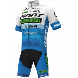 Fahrradbekleidung Radsport 2020 Team Giant Polimedical Radbekleidung Satz Trikot Kurzarm+Trägerhosen Set Outl