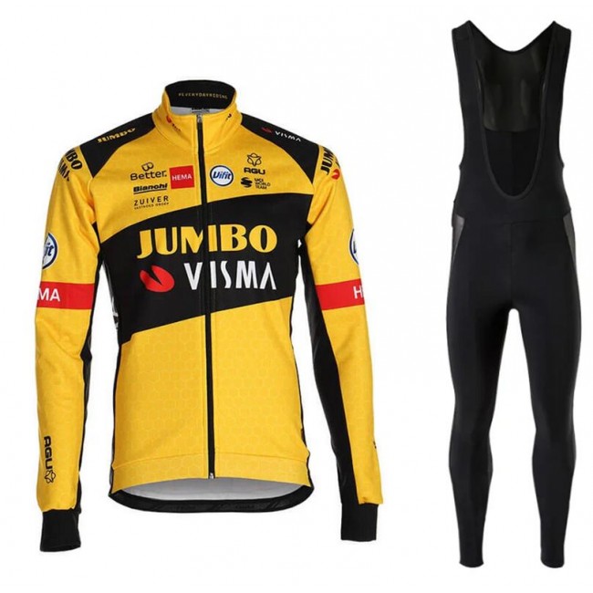 Fahrradbekleidung Radsport 2020 TEAM JUMBO-VISMA Set Radbekleidung Trikot Langarm+ Trägerhos Fahrradbekleidung Radsport 2020 TEAM JUMBO-VISMA Set Radbekleidung Trikot Langarm+ Trägerhos