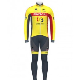 Fahrradbekleidung Radsport 2020 Wallonie Bruxelles Set Radbekleidung Trikot Langarm+ Trägerhos