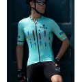 FANACO Radtrikot kurzarm celeste